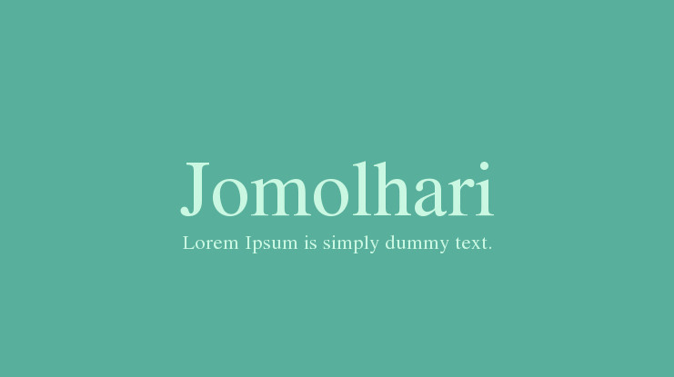 Пример шрифта Jomolhari