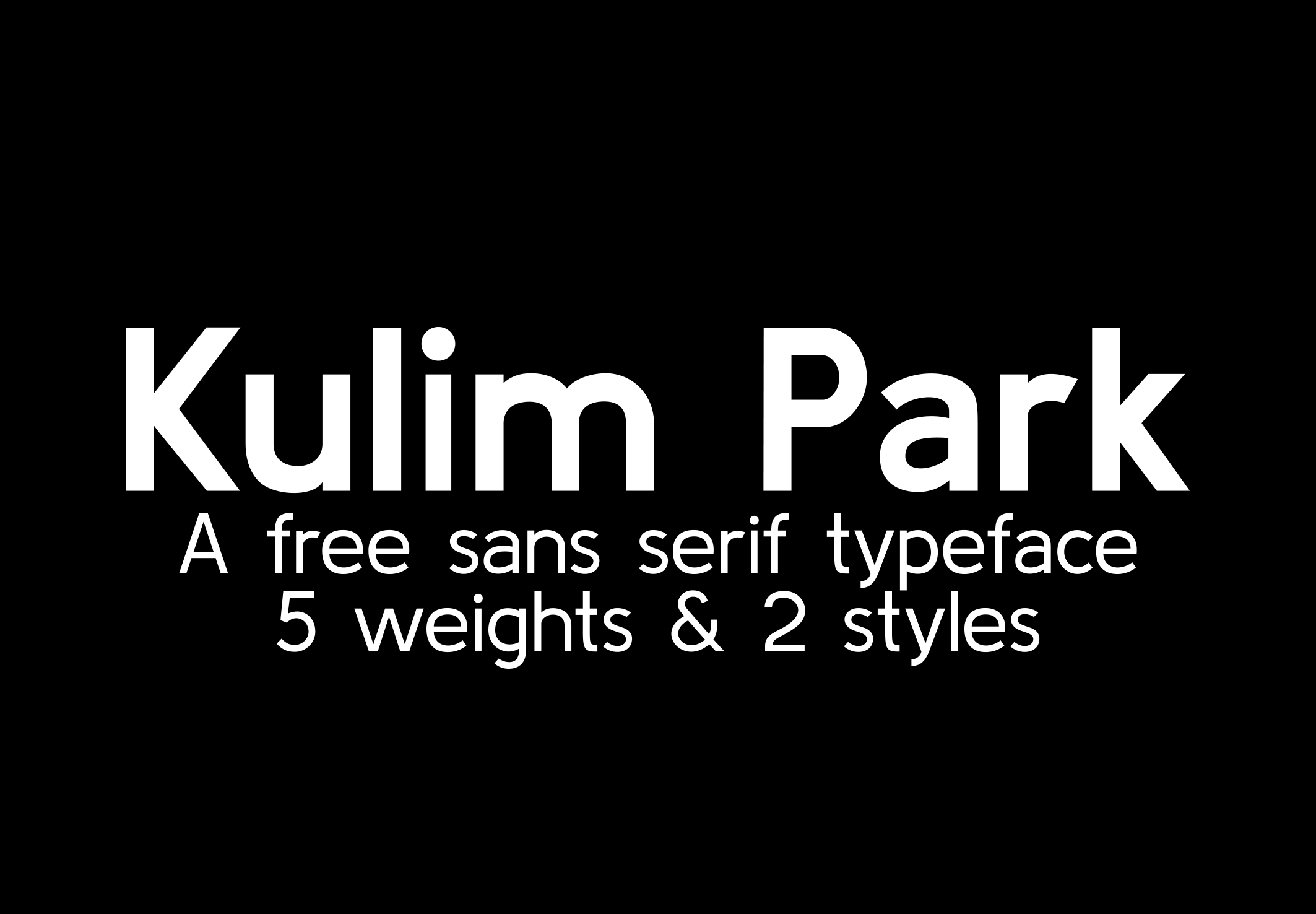 Пример шрифта Kulim Park