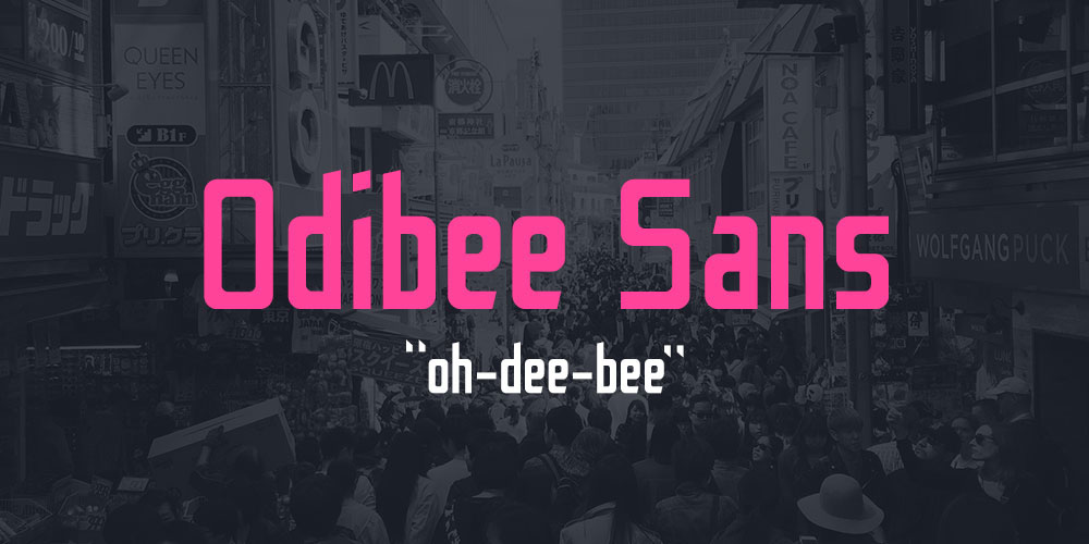 Пример шрифта Odibee Sans