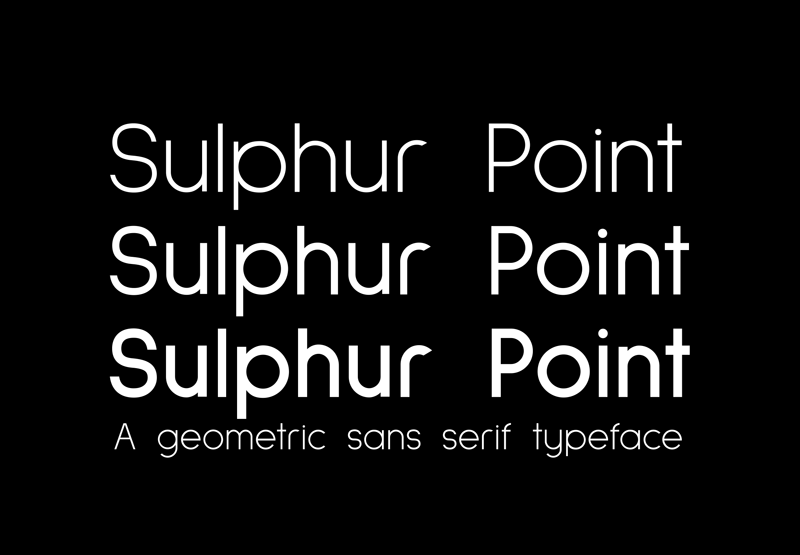 Пример шрифта Sulphur Point