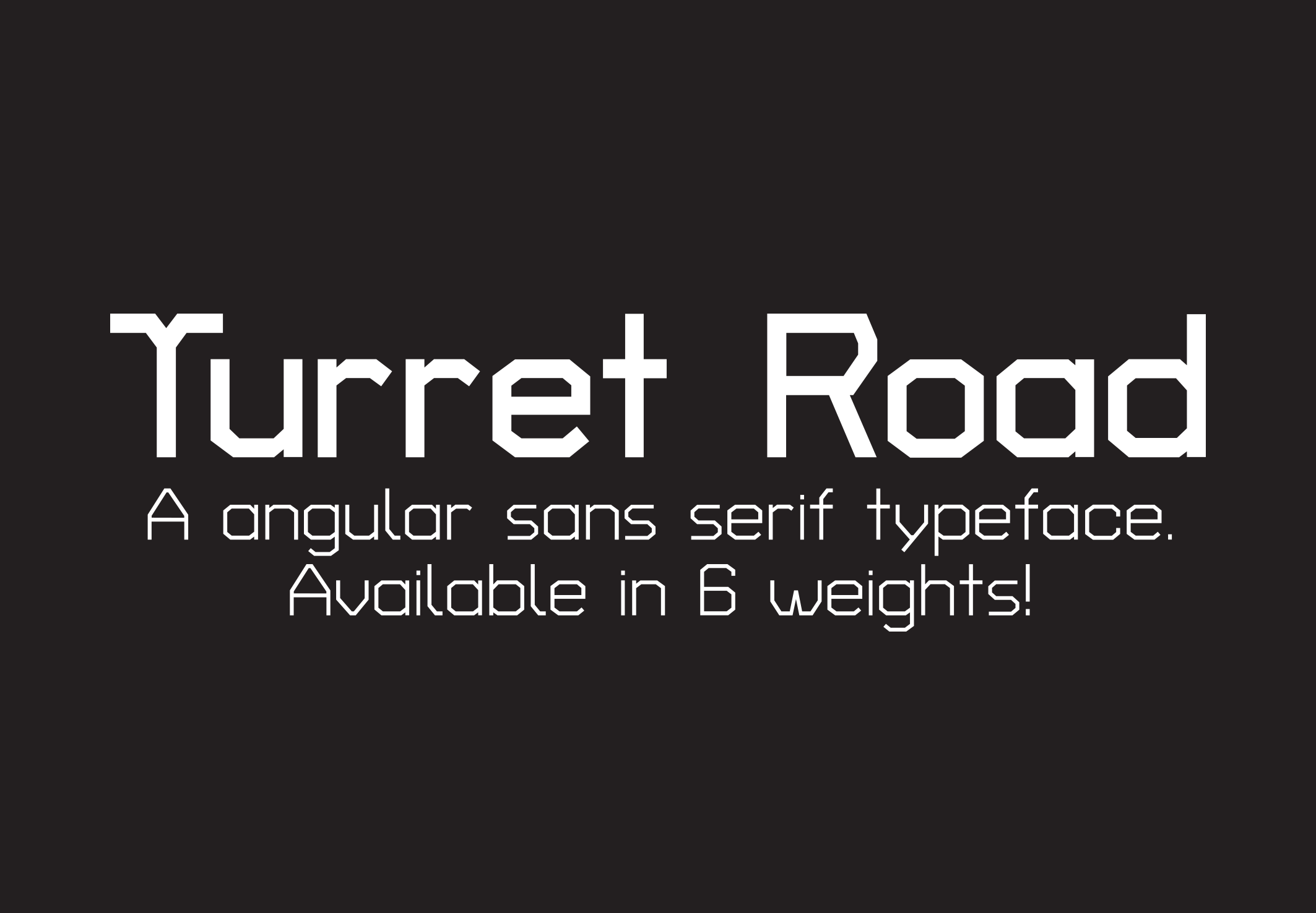 Пример шрифта Turret Road