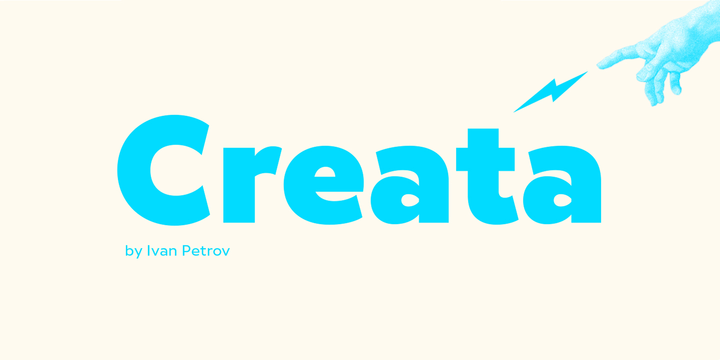 Пример шрифта Creata