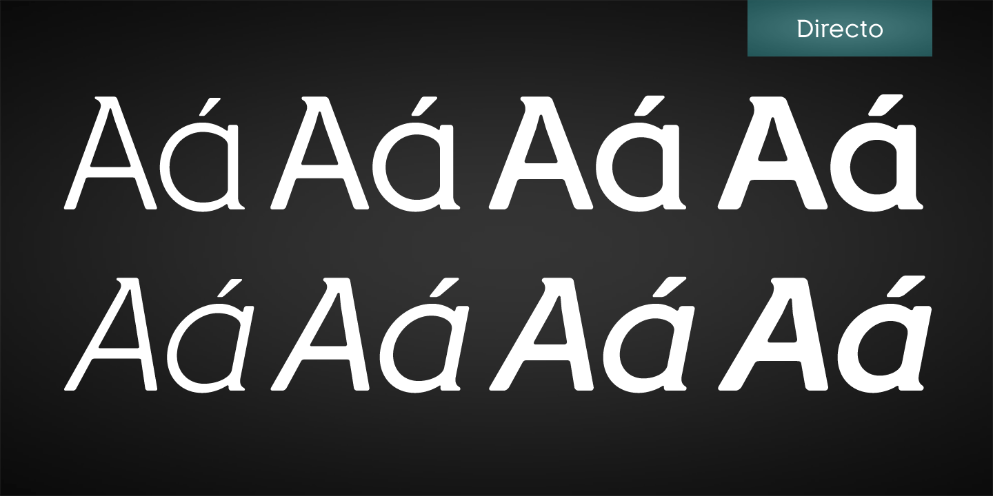 Пример шрифта Directo Bold Italic