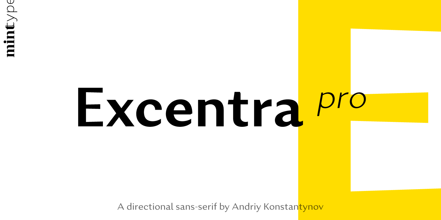Пример шрифта Excentra Pro