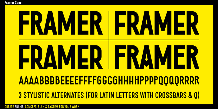 Пример шрифта Framer Sans 200