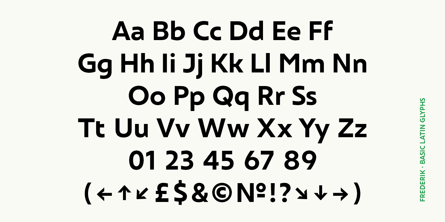 Пример шрифта Frederik Regular