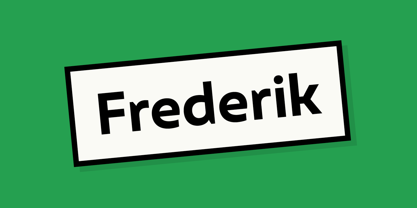 Пример шрифта Frederik