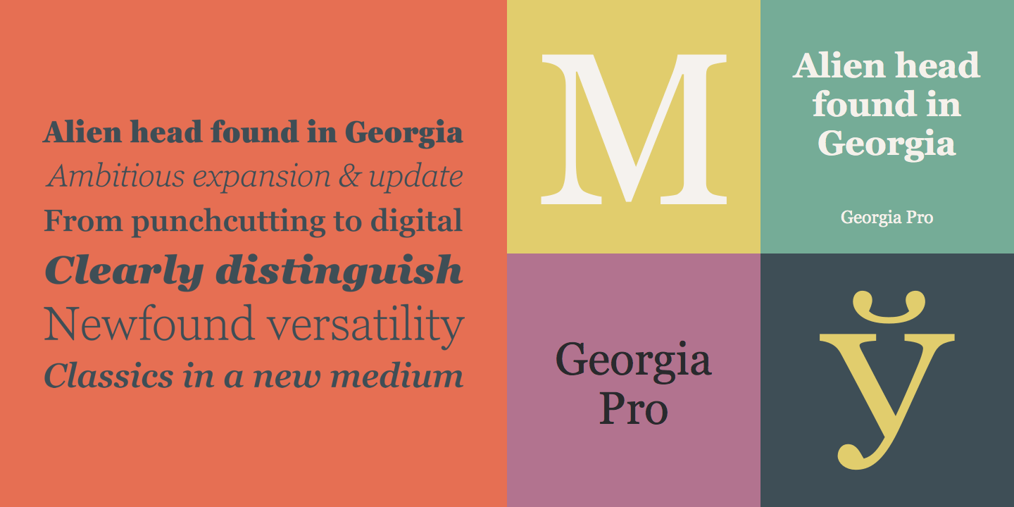 Пример шрифта Georgia Pro