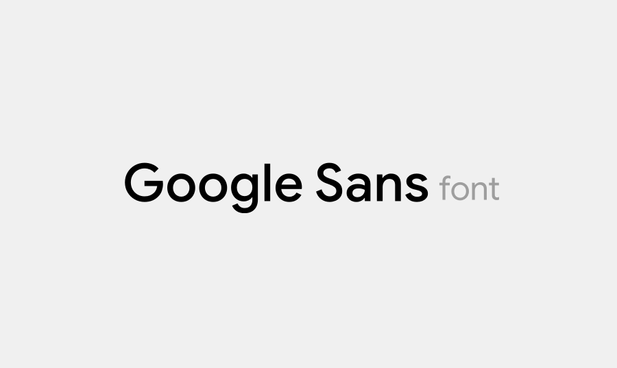 Пример шрифта Google Sans