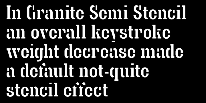 Пример шрифта Granite Light Italic