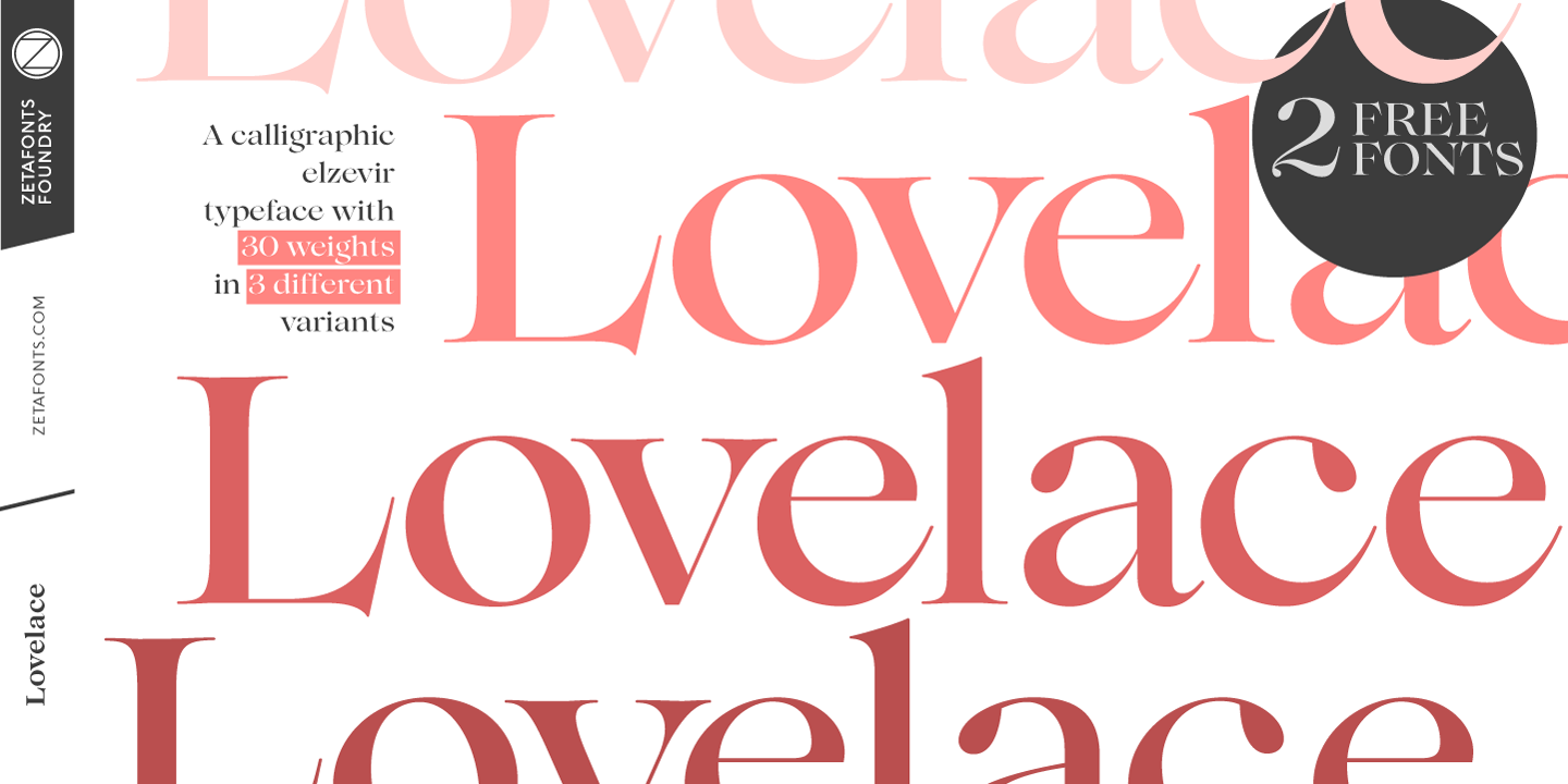 Пример шрифта Lovelace