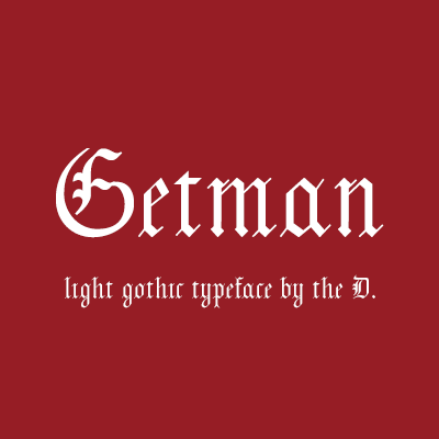 Пример шрифта Getman