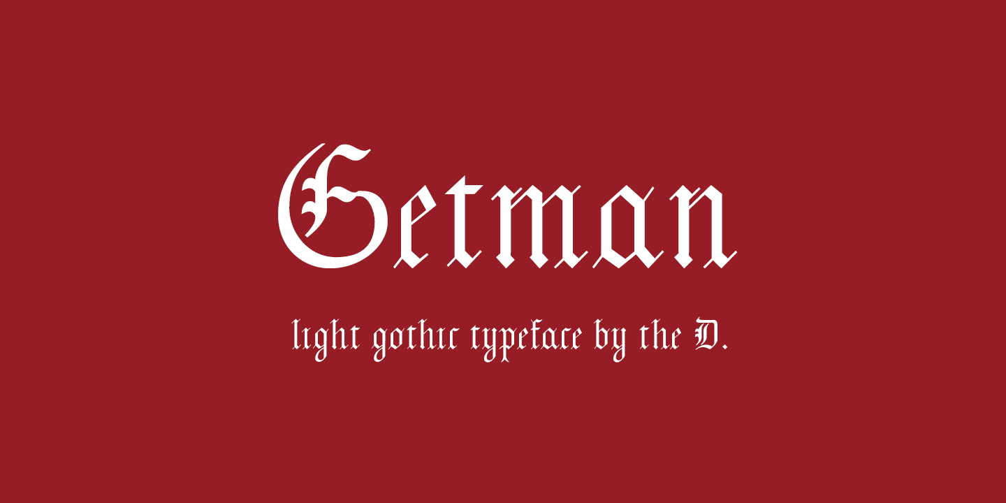 Пример шрифта Getman Regular