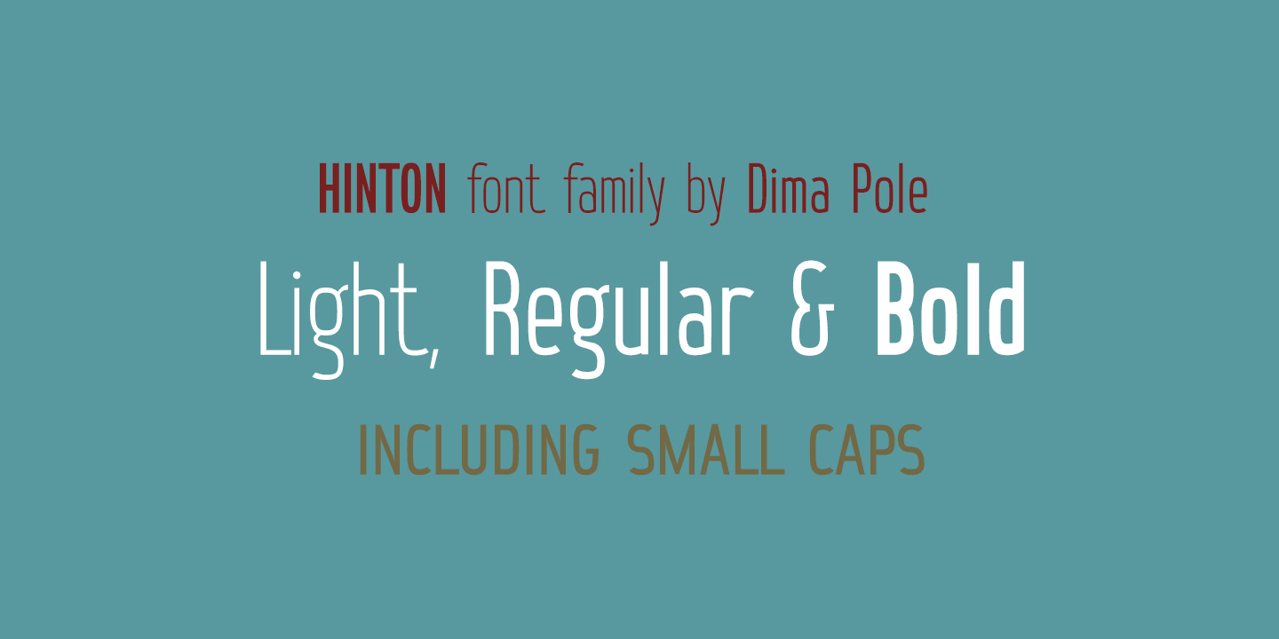 Пример шрифта Hinton Bold Italic
