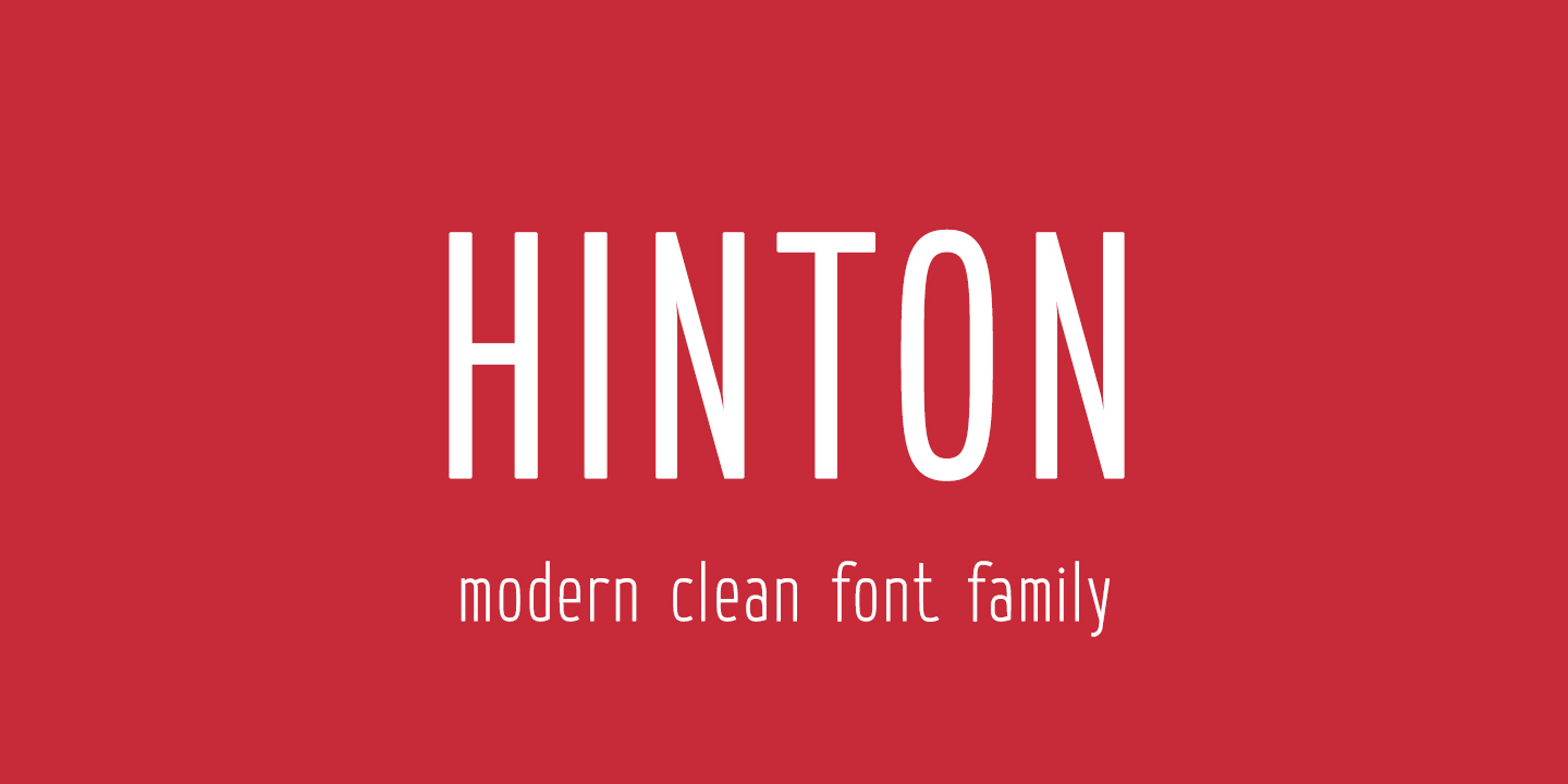 Пример шрифта Hinton