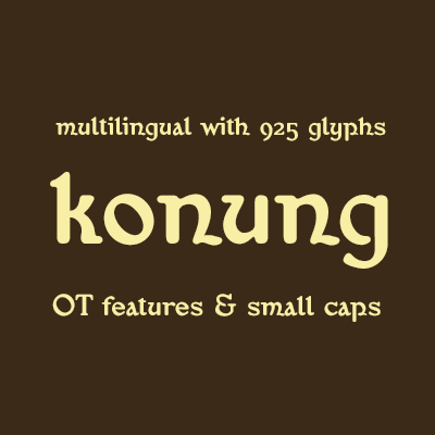 Пример шрифта Konung