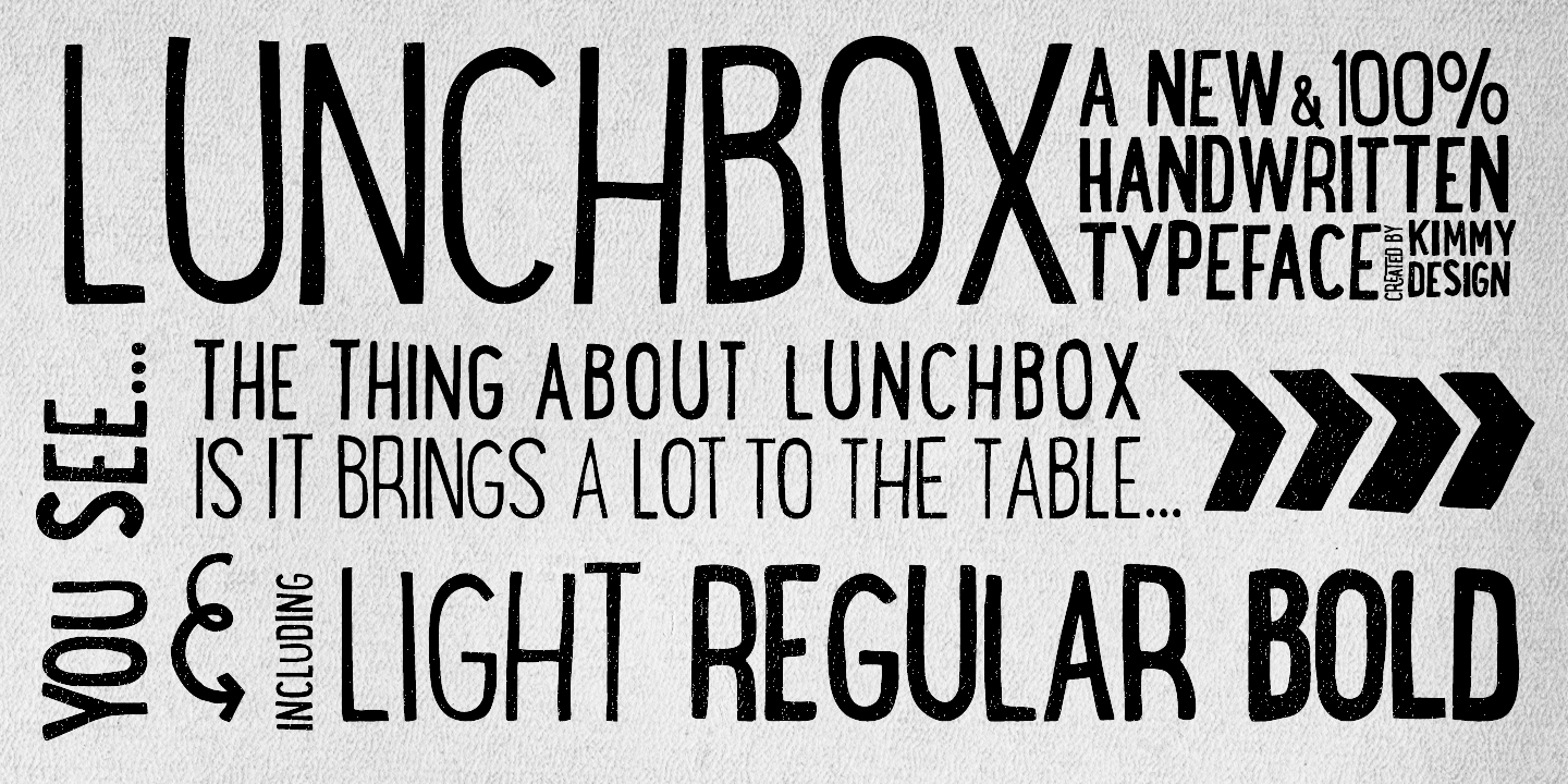 Пример шрифта LunchBox Light