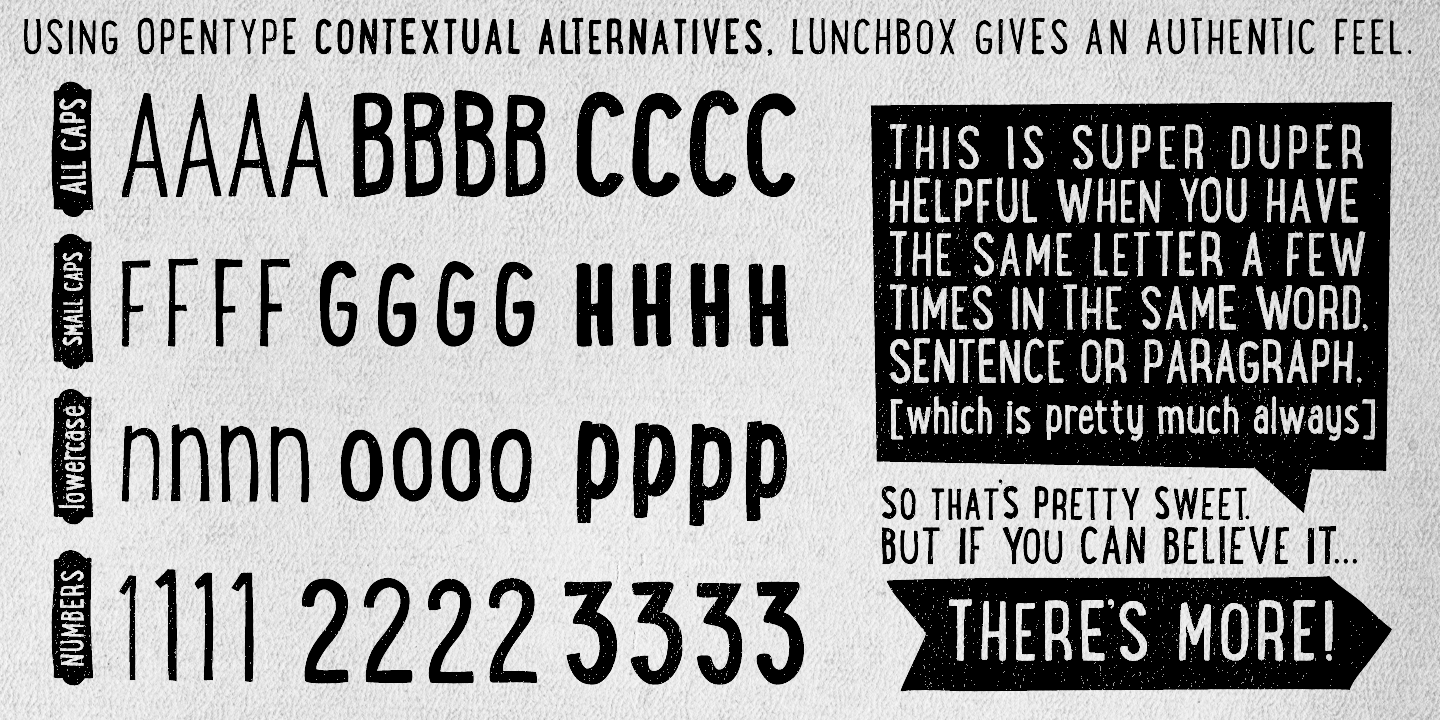 Пример шрифта LunchBox Ornaments