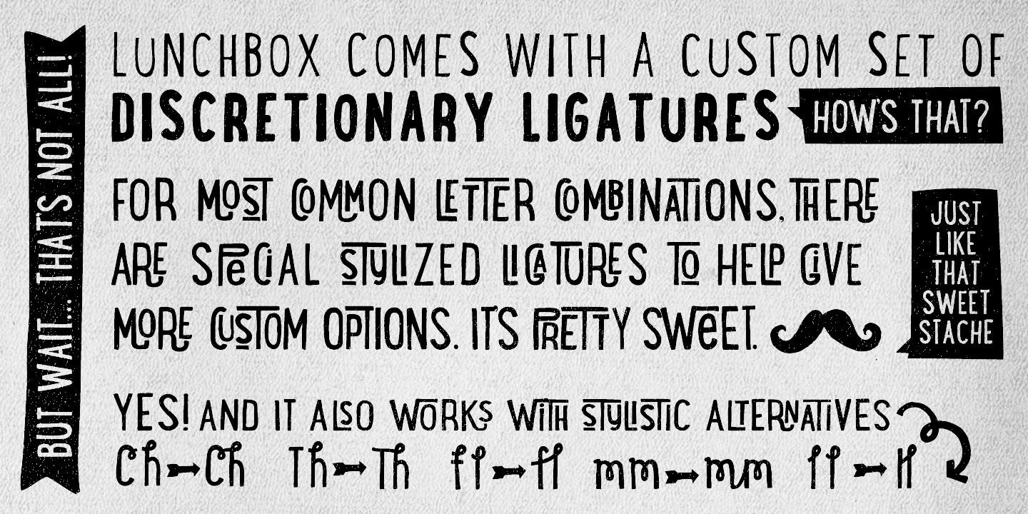 Пример шрифта LunchBox Regular