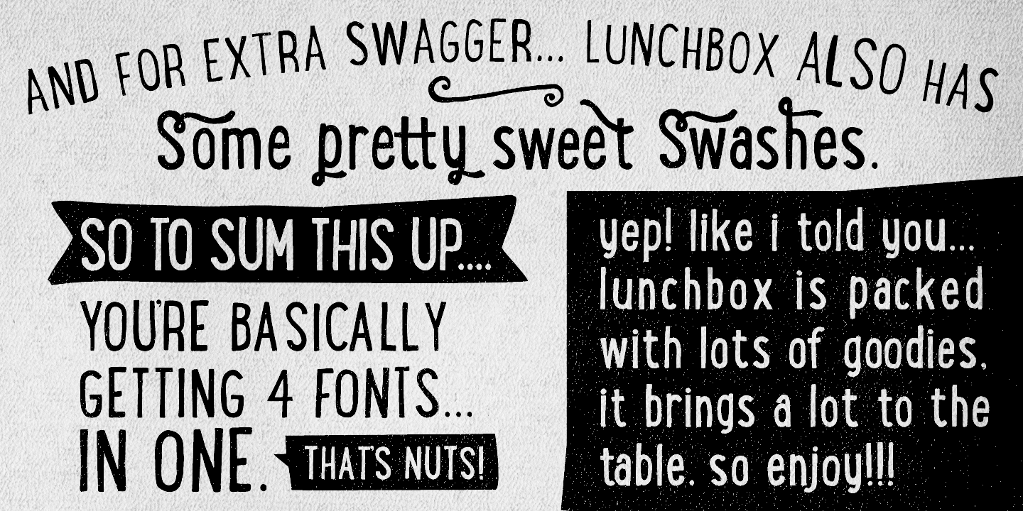 Пример шрифта LunchBox Bold