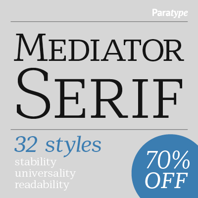 Пример шрифта Mediator Serif
