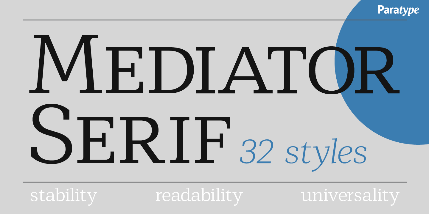 Пример шрифта Mediator Serif Narrow Ext Bd
