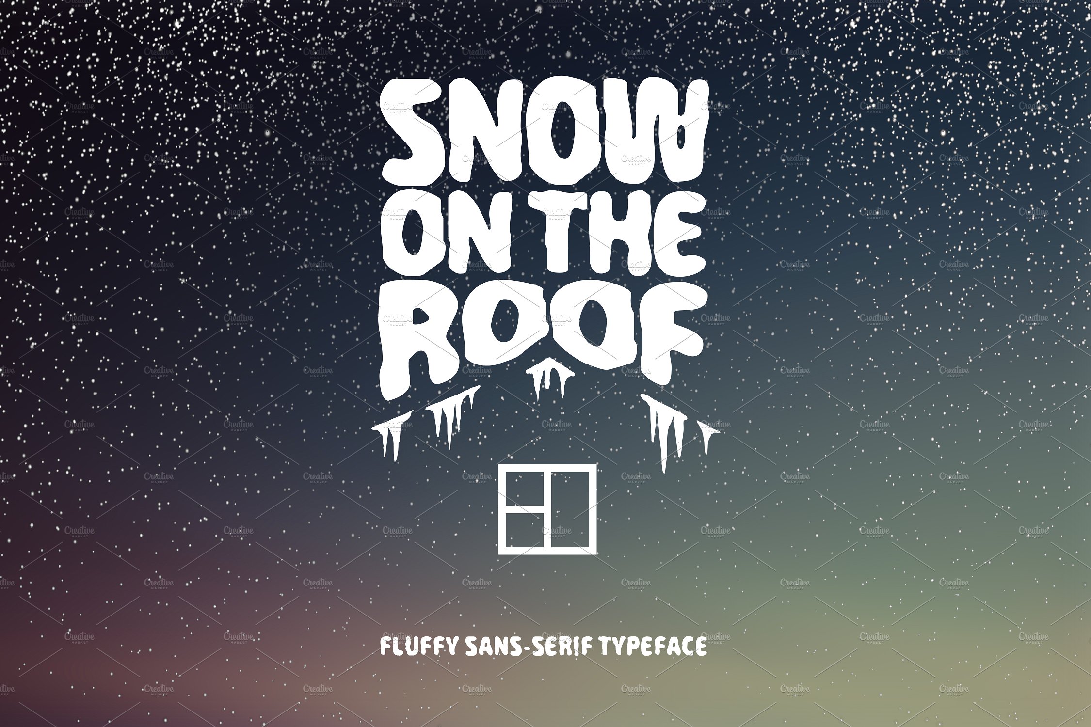 Пример шрифта Snow On The Roof