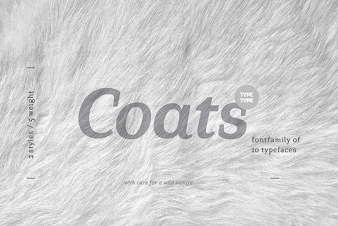 Пример шрифта TT Coats