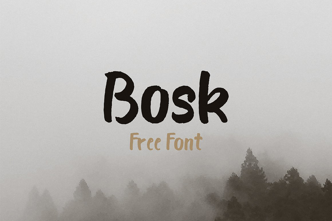 Пример шрифта Bosk
