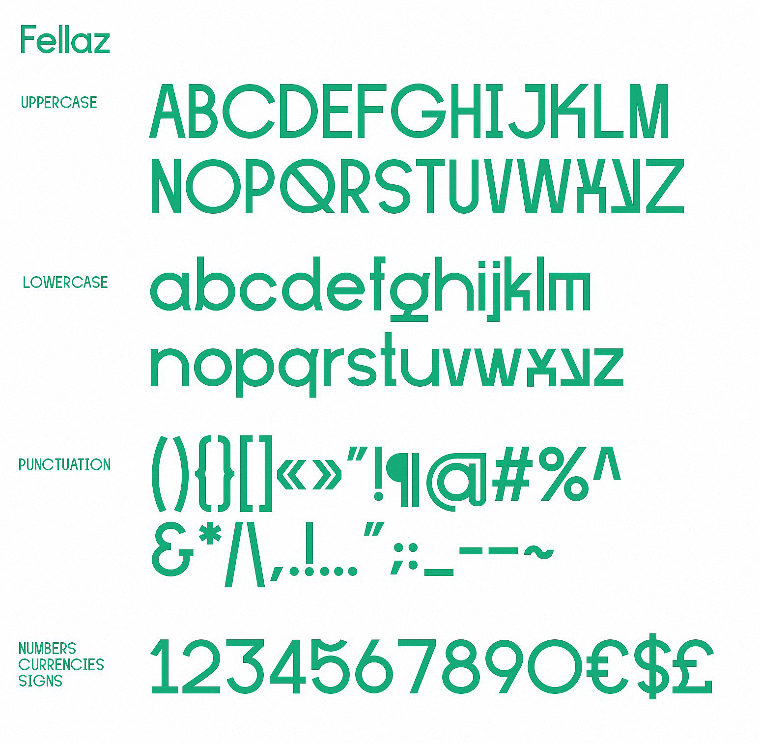 Пример шрифта Fellaz Bold