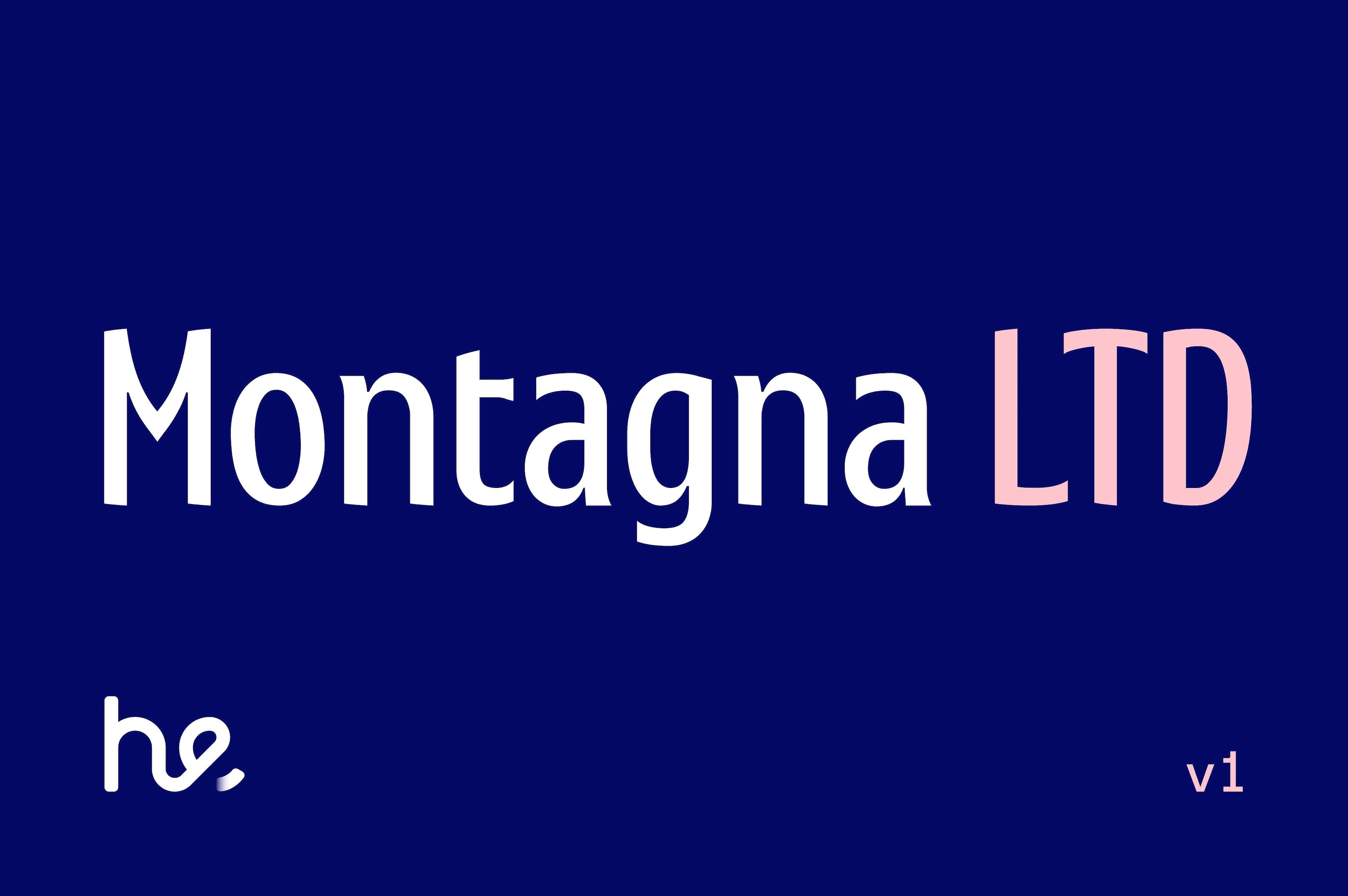 Пример шрифта Montagna LTD