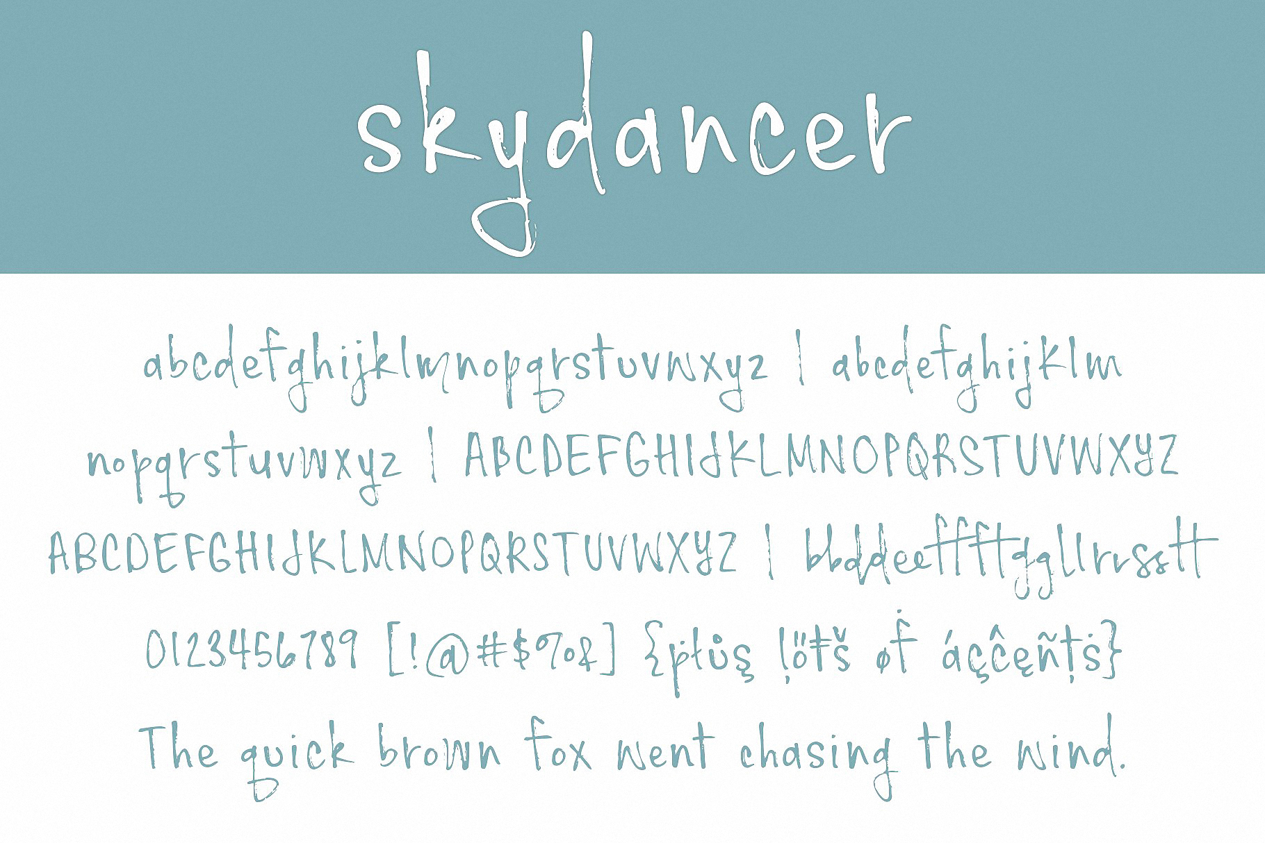 Пример шрифта Skydancer Regular
