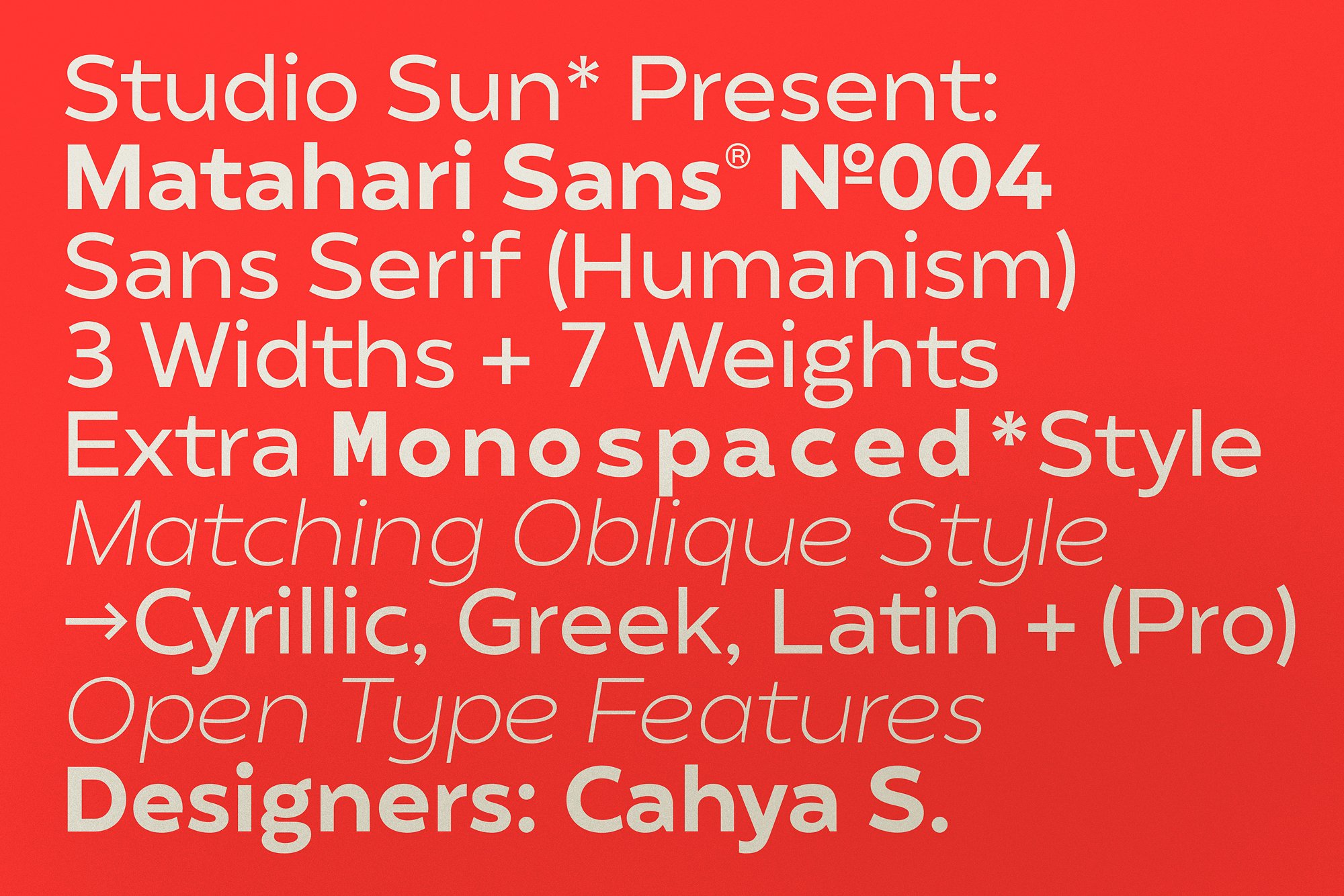 Пример шрифта Matahari Mono 500 Medium Italic
