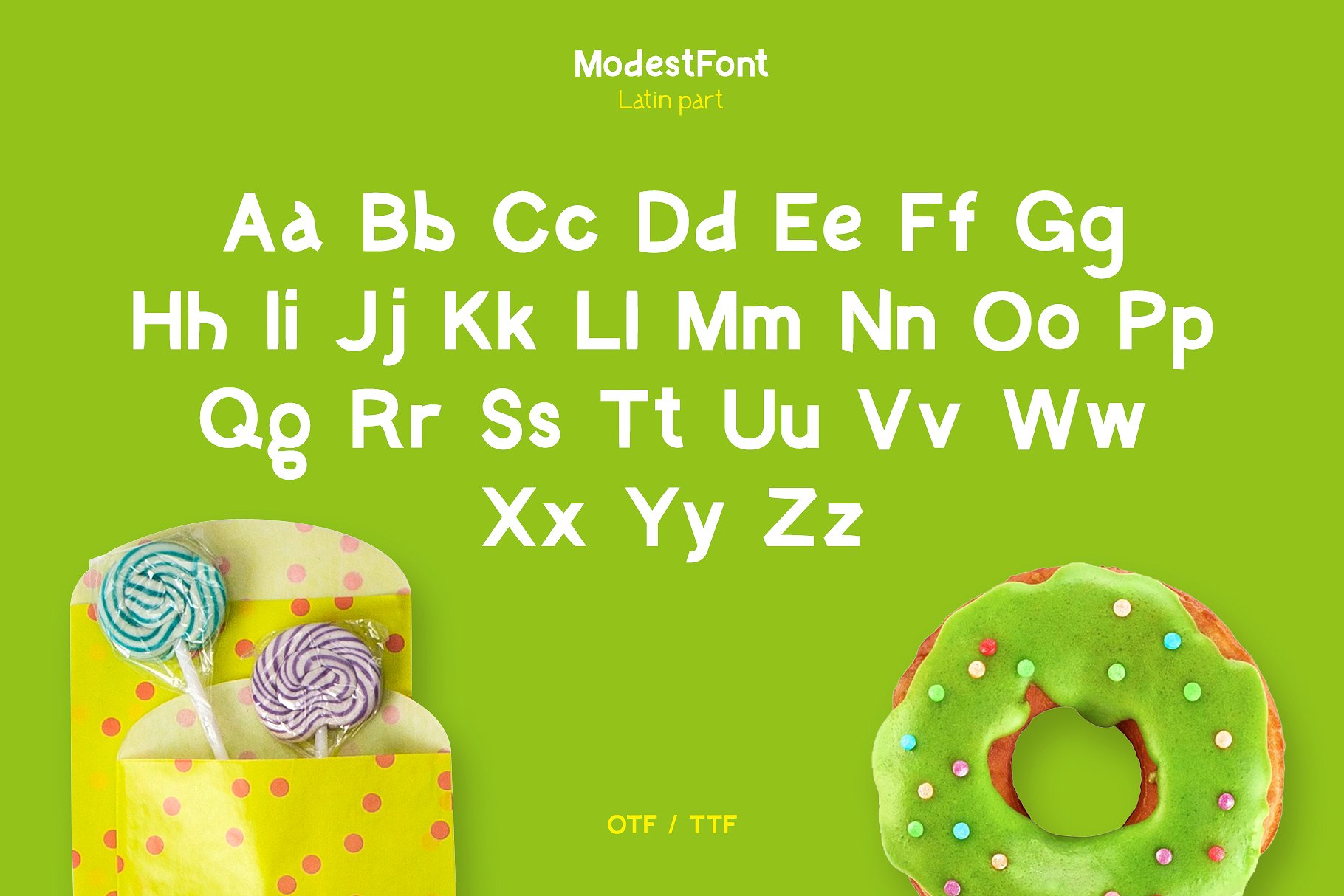 Пример шрифта Modest Font Bold