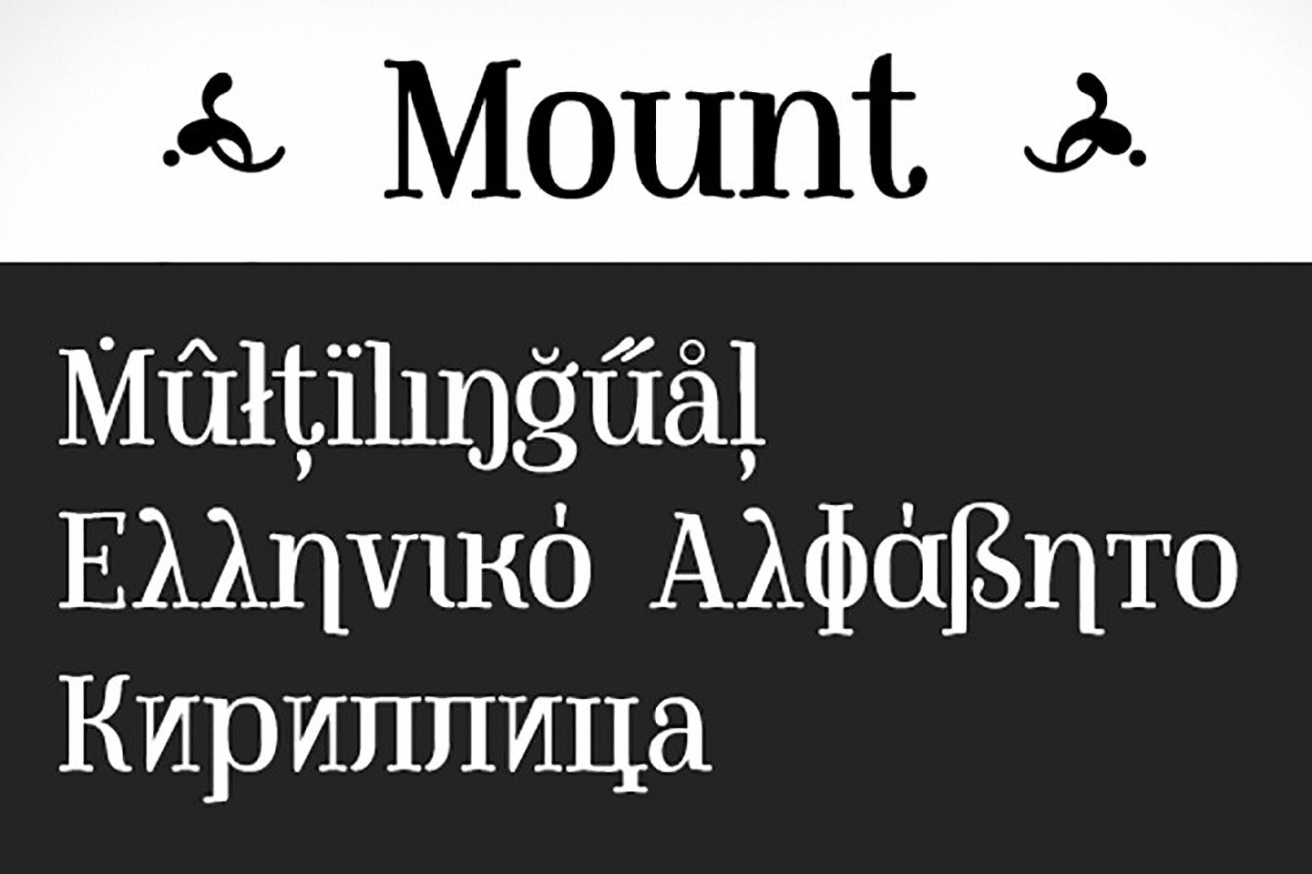 Пример шрифта Mount Italic