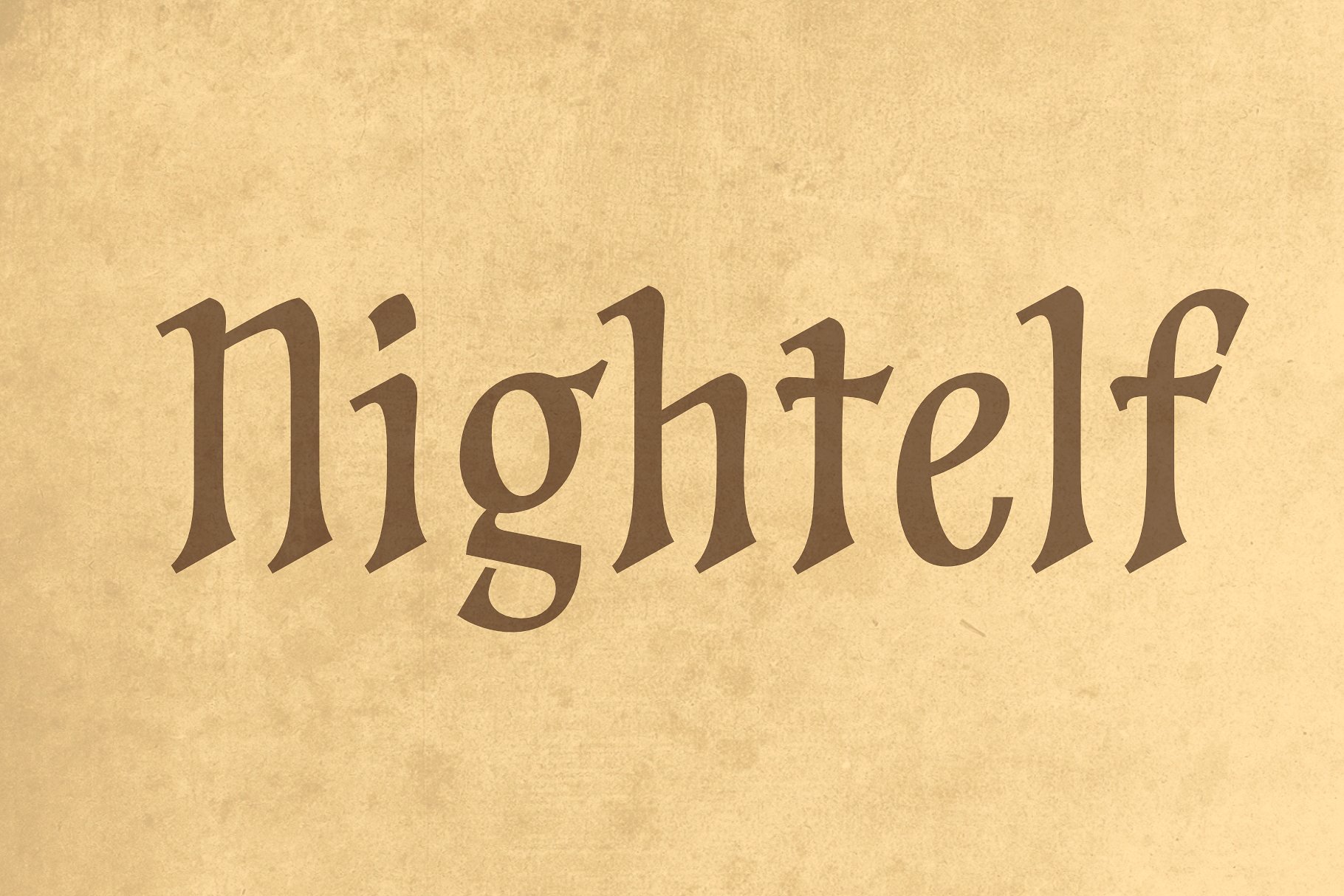 Пример шрифта Nightelf Regular