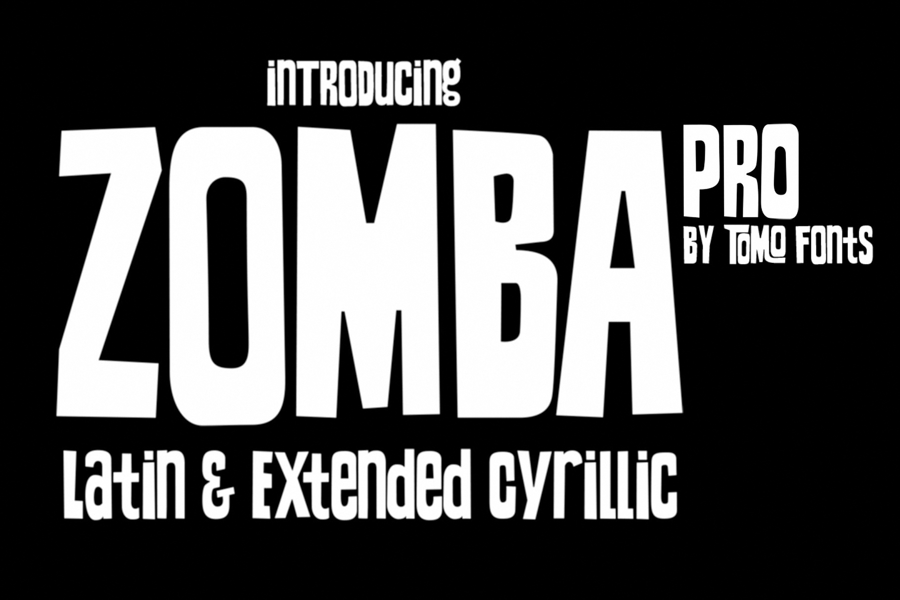 Пример шрифта TOMO Zomba Pro