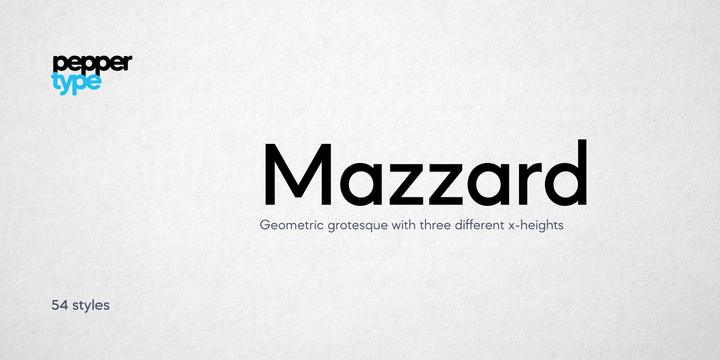 Пример шрифта Mazzard