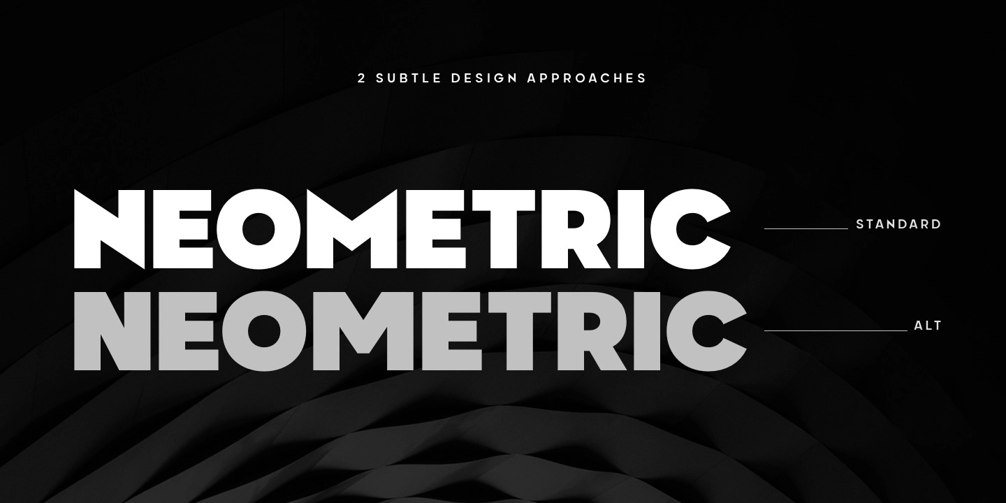 Пример шрифта Neometric Alt Hairline Italic