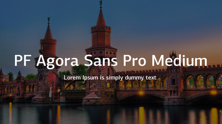 Пример шрифта PF Agora Sans Pro