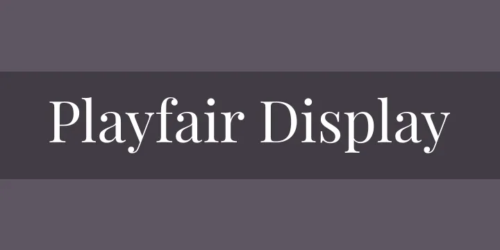 Пример шрифта Playfair Display