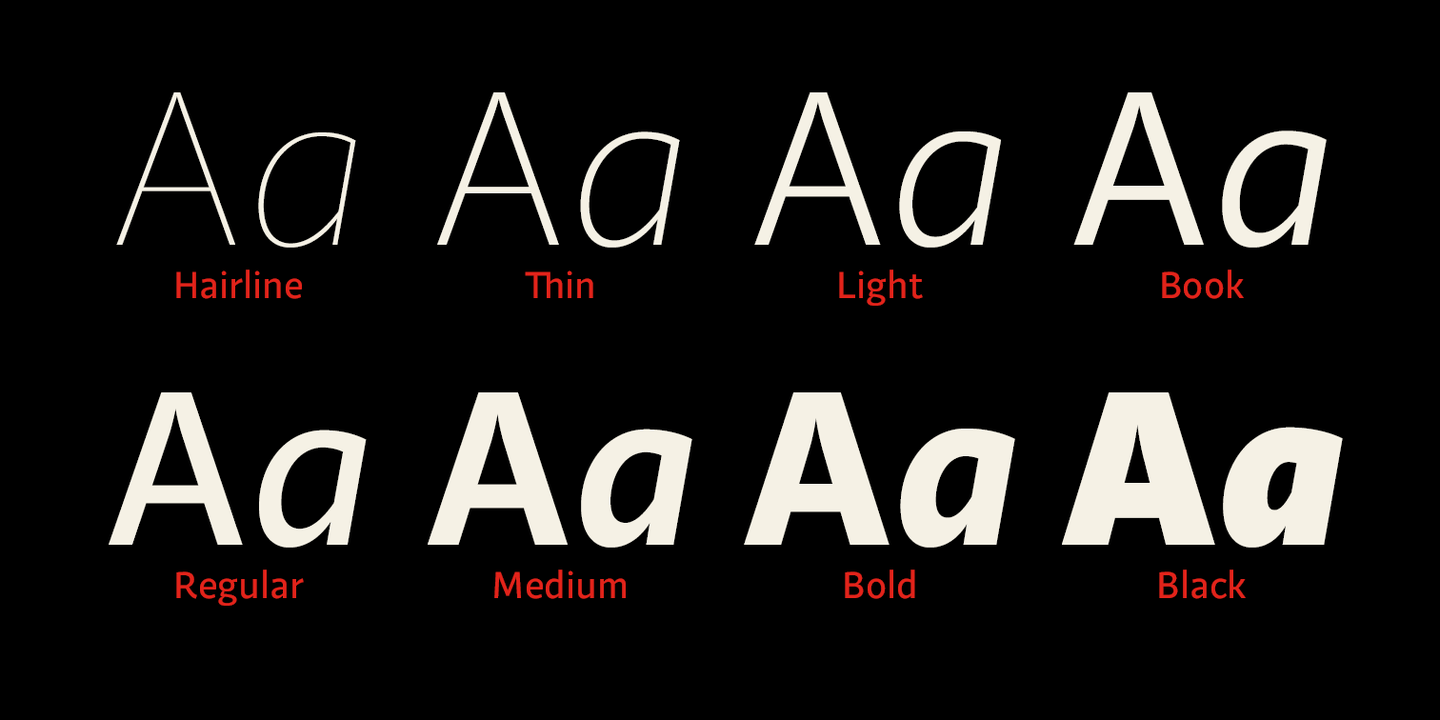 Пример шрифта Quercus Sans Italic