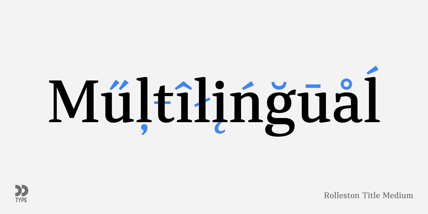 Пример шрифта Rolleston Title ExtraLight Italic