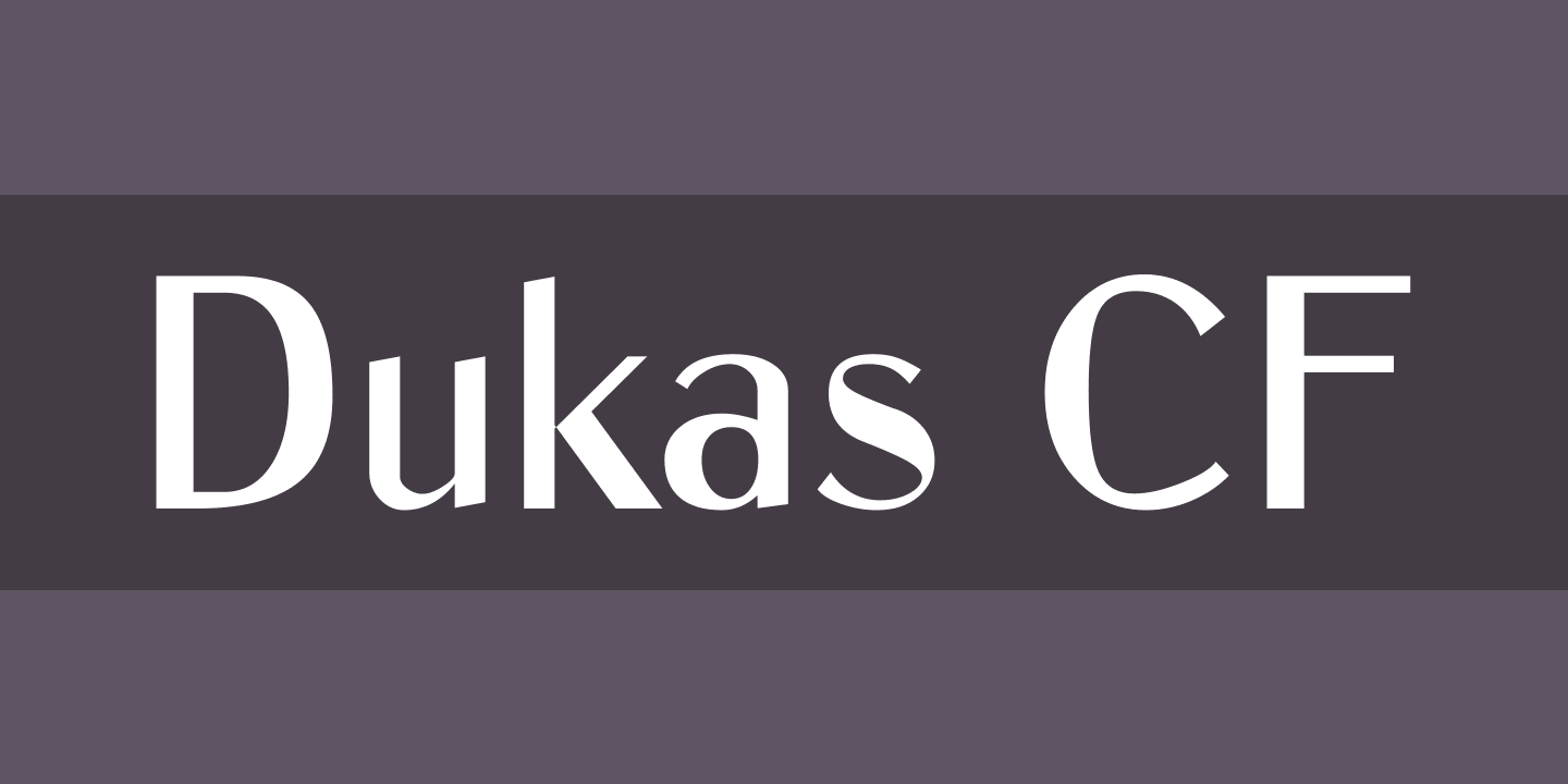 Пример шрифта Dukas CF
