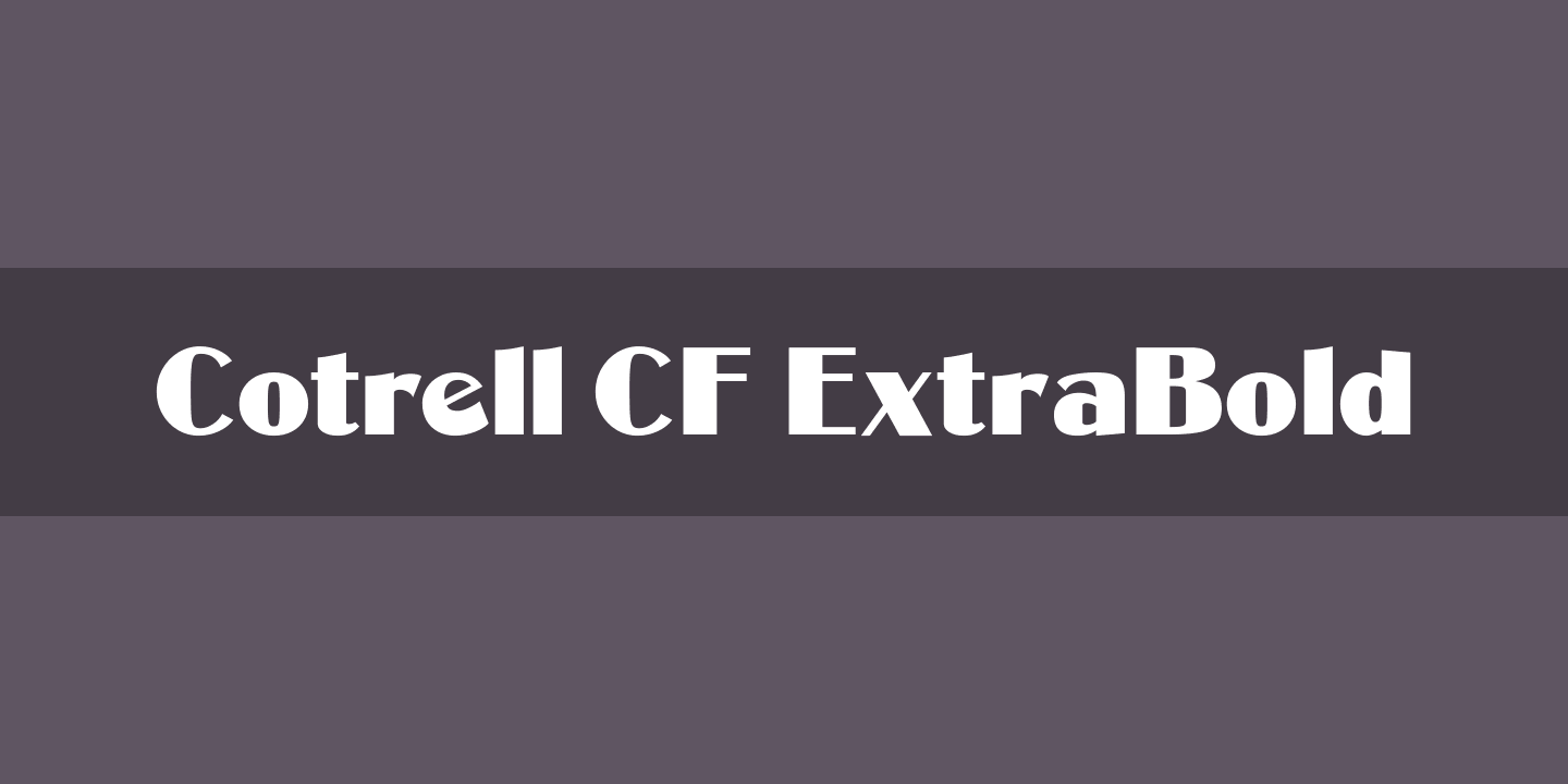 Пример шрифта COTRELL CF