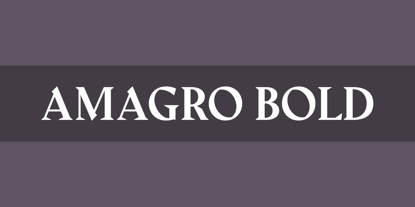 Пример шрифта AMAGRO