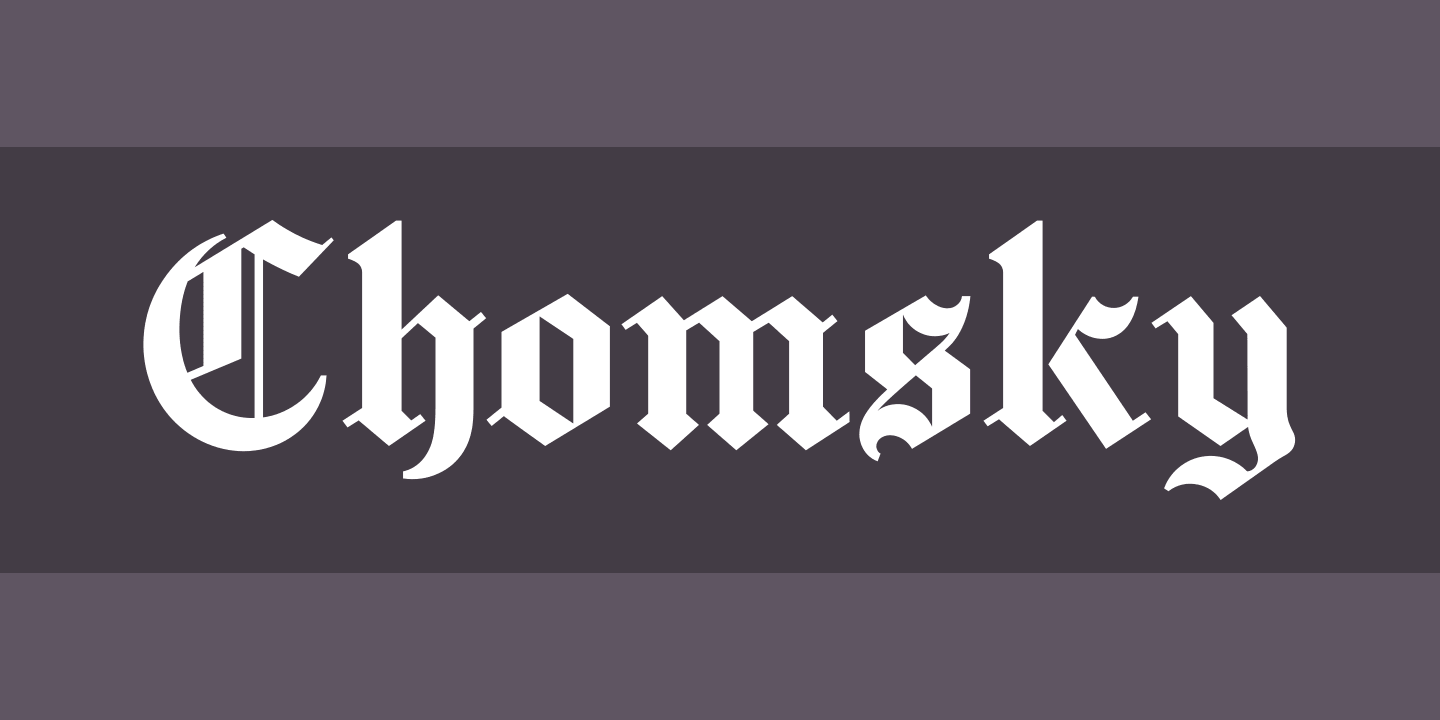 Пример шрифта CHOMSKY
