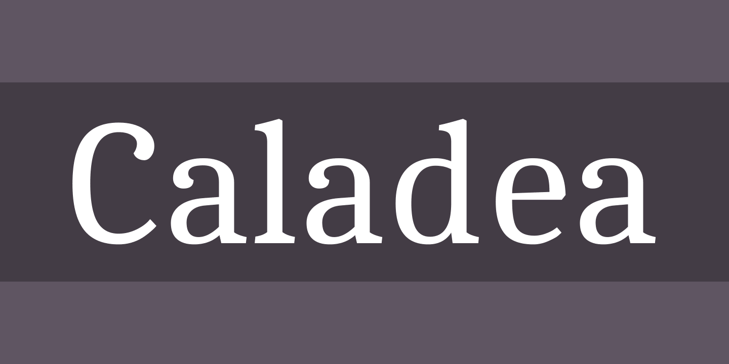Пример шрифта CALADEA