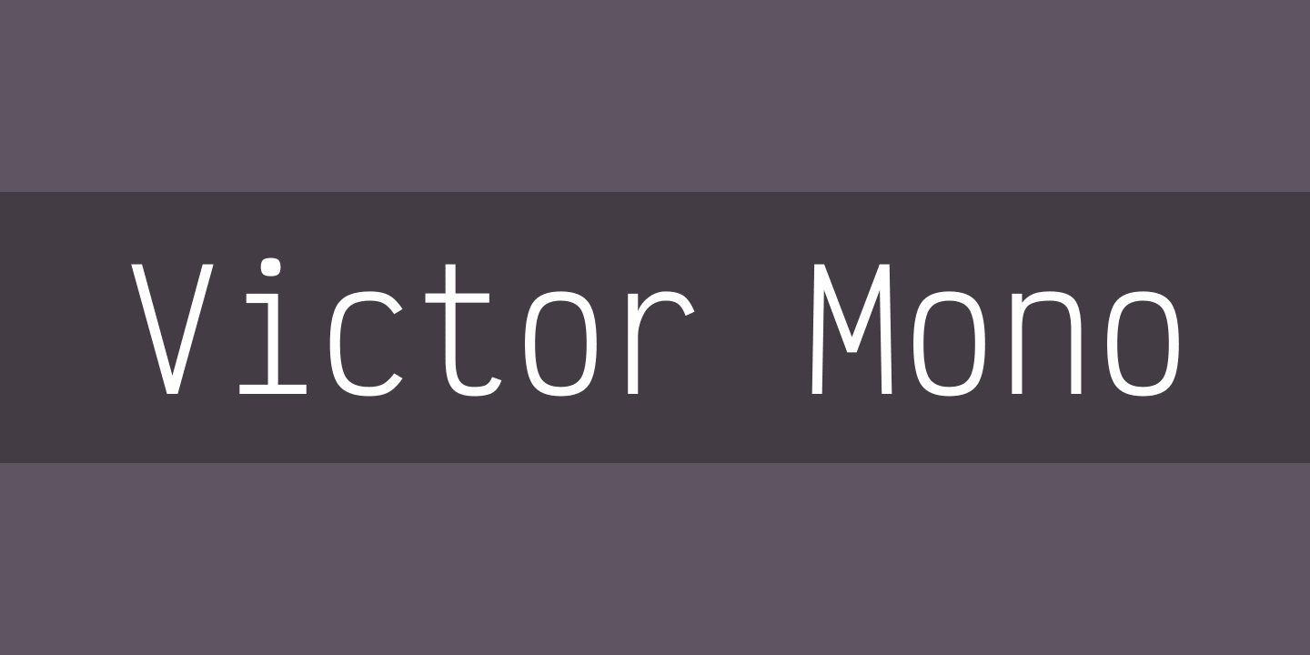Пример шрифта VICTOR MONO
