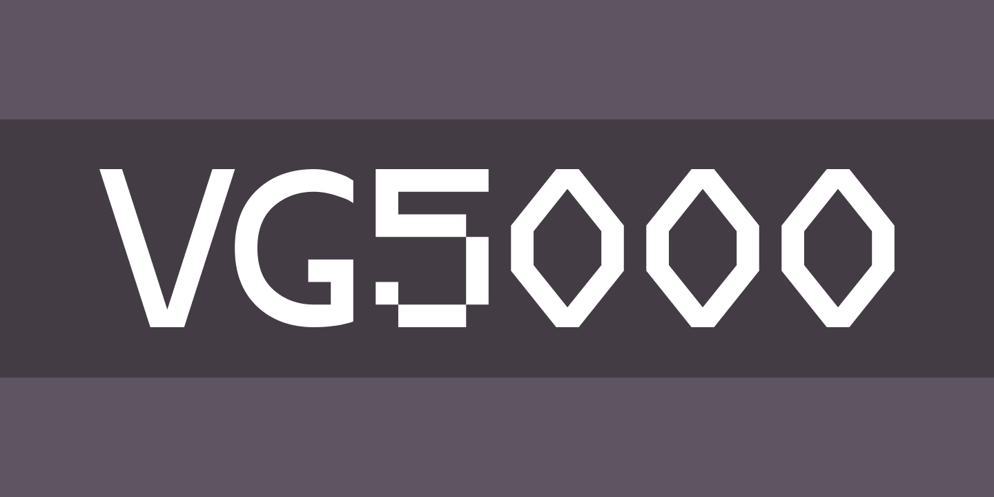Пример шрифта VG5000